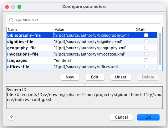 Configure Parameters for a Transformation